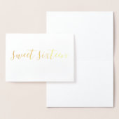 Sweet Sixteen eenvoudige kalligrafie Gold Folie Kaarten (Display)