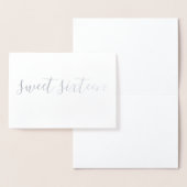 Sweet Sixteen eenvoudige kalligrafie Silver Folie Kaarten (Display)