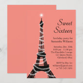 Sweet Sixteen Eiffeltoren Kaart (Voorkant / Achterkant)