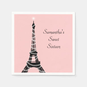 Sweet Sixteen Eiffeltoren Napkin Servetten