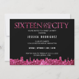 Sweet Sixteen en The City Sweet 16 Birthday Party Kaart