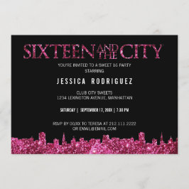 Sweet Sixteen en The City Sweet 16 Birthday Party Kaart
