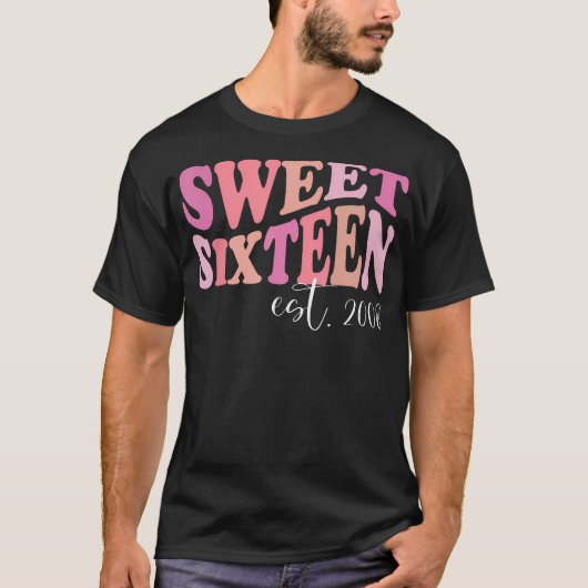 Sweet Sixteen Est 2008 Leuk T-shirt voor Daugh (Voorkant)
