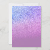 Sweet Sixteen Faux Diamond Gem Paarse Uitnodiging (Achterkant)