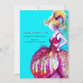 SWEET SIXTEEN FEEST, Rode Roze Robijn Monogram gou Kaart (Achterkant)