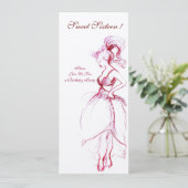 SWEET SIXTEEN FEEST, roze crème vilt Kaart (Staand voorkant)