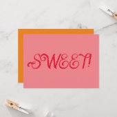 Sweet Sixteen Flat Wenskaart Kaart (Voorkant / Achterkant in situ)