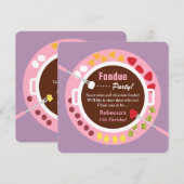 Sweet Sixteen Fondue Girls Verjaardagsfeestje Kaart (Voorkant / Achterkant)