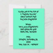 SWEET SIXTEEN ~ FORTUNE-TELLING ARTIJ INVITATION KAART (Achterkant)