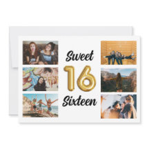 Sweet Sixteen Foto Collage Birthday Party