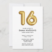 Sweet Sixteen Foto Collage Birthday Party Kaart (Achterkant)