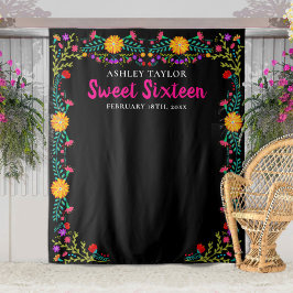 Sweet Sixteen Fotocabine Achtergrond Mexicaanse Bl Wandkleed