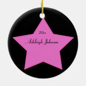 Sweet Sixteen-fotoornament Keramisch Ornament (Achterkant)