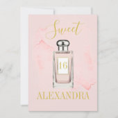 Sweet Sixteen Franse roze parfummonogram Kaart (Voorkant)