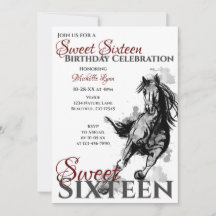 Sweet Sixteen Galloping Horse Birthday Party