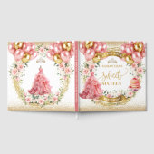 Sweet Sixteen Gastboek Blush Gouden Ballonnen Gastenboek (Volledig)