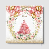 Sweet Sixteen Gastboek Blush Gouden Ballonnen Gastenboek (Achterkant)