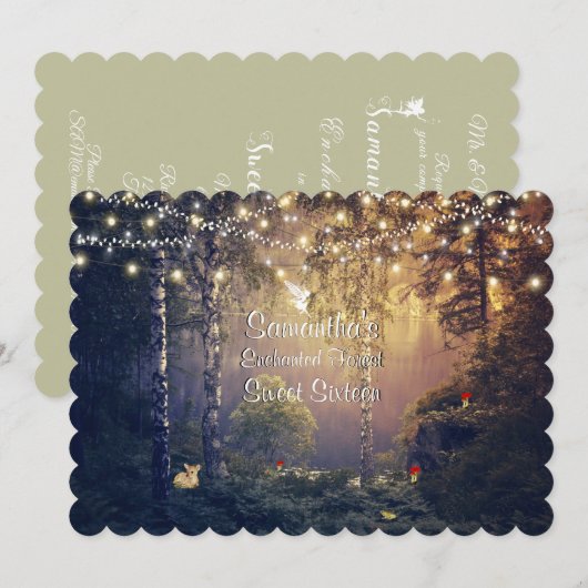 Sweet Sixteen, gekantelde bosaanvaring Kaart (Voorkant / Achterkant)
