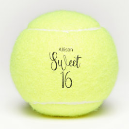 Sweet Sixteen gepersonaliseerde naam Tennisballen