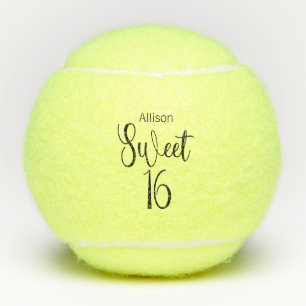 Sweet Sixteen gepersonaliseerde naam Tennisballen