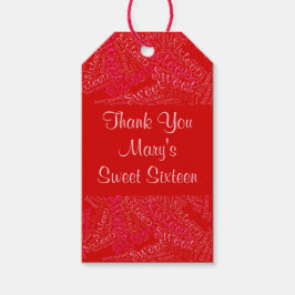 Sweet Sixteen Gift Labels - feestvieren door Seren Cadeaulabel