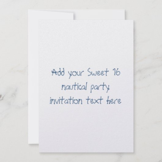 Sweet Sixteen Girly, Fun, Roze Glitter Anchor Kaart (Achterkant)