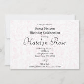 Sweet Sixteen Girly Script zette je eigen foto Kaart (Achterkant)