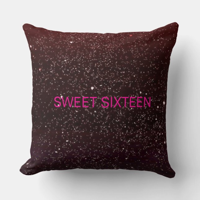 Sweet Sixteen Glitter Pillow - Sparkle Your Birth Kussen (Voorkant)