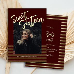 Sweet Sixteen Glitter Wine Verjaardagsfeestje Kaart