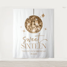 Sweet Sixteen Gold Disco Ball 16e verjaardagsfeest