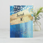 Sweet Sixteen Gold Foil Diamonds Kaart (Staand voorkant)