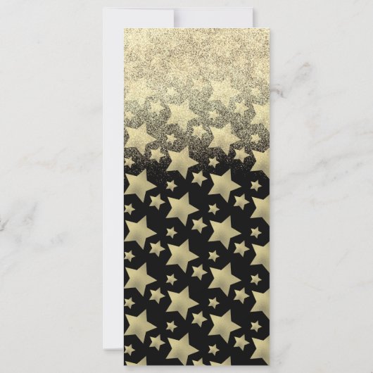 Sweet Sixteen Gold Glitter Movie Star Red-tapijt Kaart (Achterkant)