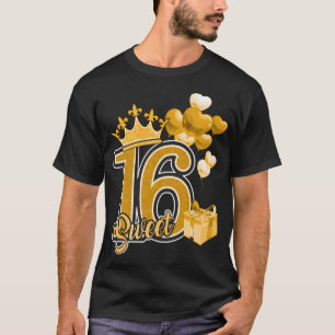 Sweet Sixteen Golden 16 jaar T-shirt