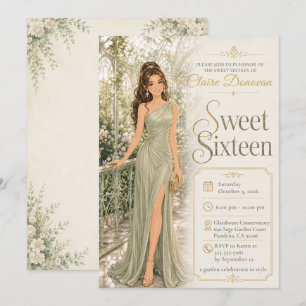 Sweet Sixteen Groene Conservatory Kaart