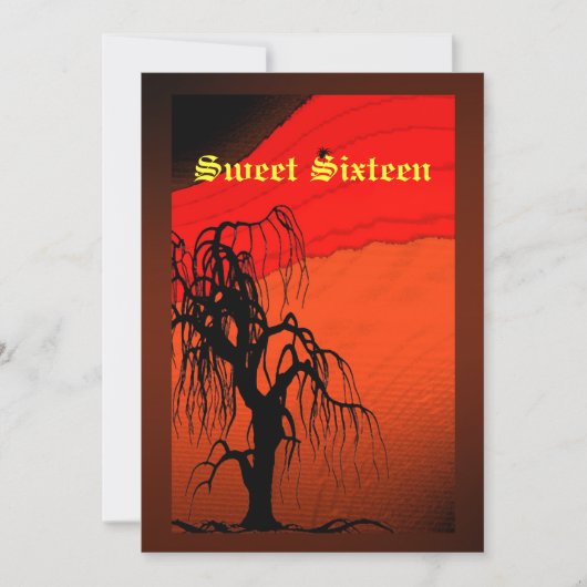 Sweet Sixteen, Halloween Costume Invitation Kaart (Voorkant)