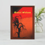 Sweet Sixteen, Halloween Costume Invitation Kaart (Staand voorkant)
