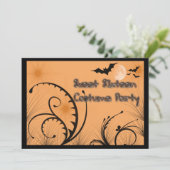 Sweet Sixteen Halloween Costume Party Invitation Kaart (Staand voorkant)