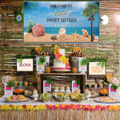 Sweet Sixteen Hawaiian Luau Spandoek