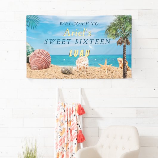 Sweet Sixteen Hawaiian Luau Spandoek (Insitu)