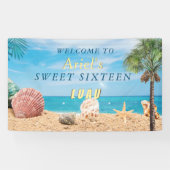 Sweet Sixteen Hawaiian Luau Spandoek (Horizontaal)