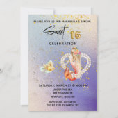 *~* SWEET SIXTEEN Heart Mermaid Pearl 16 Birthday Kaart (Achterkant)