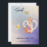 *~* SWEET SIXTEEN Heart Mermaid Pearl 16 Birthday Kaart<br><div class="desc">* Energetisch verbeterde Fantasy SWEET SIXTEEN mousserend Magical MODERN PEACH PINK SALMON CORAL Color Mermaid met Long BLONDE luscious Hair. Er zijn een paar mooie bloemen op haar. Ze is omringd door een grote DUBBELE PEARL HEART. De glanzende 16 GOUDE FOIL BALLOON-nummers zorgen voor een geweldige feestelijke aanvulling op je...</div>