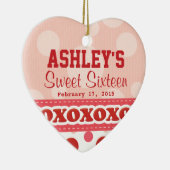Sweet Sixteen Heart Theme Ornament (Rechts)