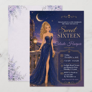 Sweet Sixteen Hemel Nacht Kaart