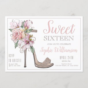 Sweet Sixteen High Heels Birthday Kaart