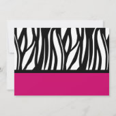 Sweet Sixteen, Hot Roze Zebra Fotouitnodiging Kaart (Achterkant)