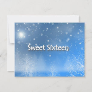Sweet Sixteen Ice Blue WinterWonderland Kaart