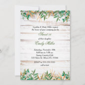 Sweet Sixteen Invitation Greenery Rustic Kaart (Voorkant)