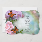 Sweet Sixteen Invitation Orchids and butterflies Kaart (Achterkant)