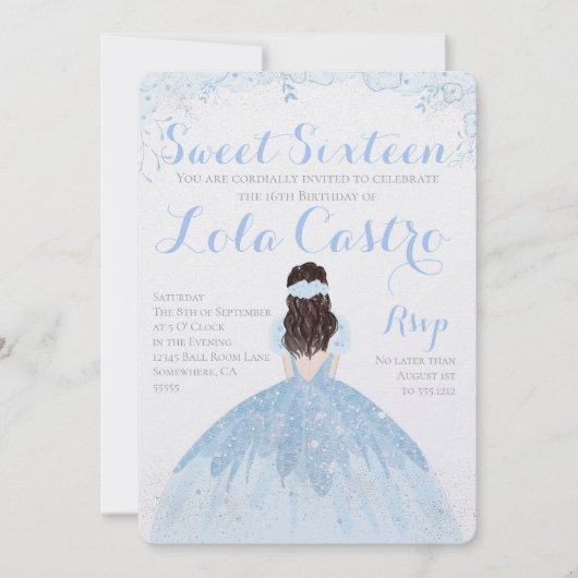 SWEET SIXTEEN INVITE KAART (Voorkant)